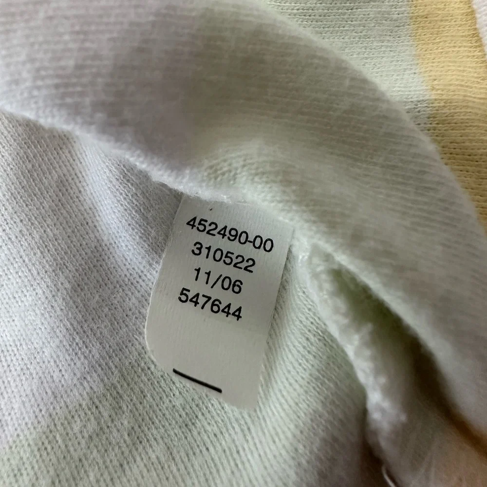 babyGap Short Sleeve Striped One-Piece for Baby in Green Yellow Size 6-12 Months